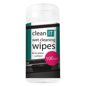 Čistící ubrousky Clean IT mokré na plasty, 100ks (CL-142)