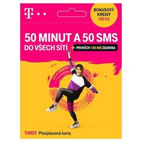 SIM karta T-Mobile Twist 50 minut a 50 SMS do všech sítí (700 636)