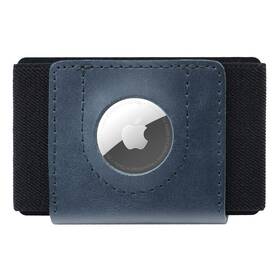 Peněženka FIXED Tiny Wallet pro AirTag z pravé hovězí kůže (FIXWAT-STN2-BL) modrá