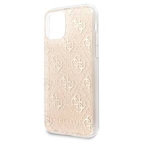 Kryt na mobil Guess 4G Glitter na iPhone 11 (GUHCN61PCU4GLGO) zlatý