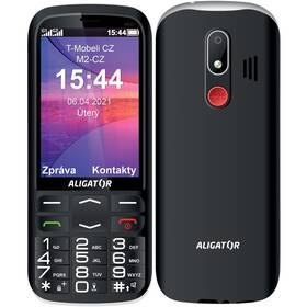 Mobilní telefon Aligator A830 Senior + stojánek (A830B) černý