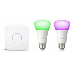 Startovací sada Philips Hue 9W, E27, White a Color Ambiance (2ks) + Bridge (8718699736002)