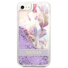 Kryt na mobil Guess Liquid Glitter Flower na Apple iPhone 7/8/SE2020/SE2022 (GUHCI8LFLSU) fialový