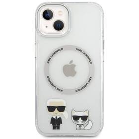 Kryt na mobil Karl Lagerfeld MagSafe Karl and Choupette na Apple iPhone 14 Plus (KLHMP14MHKCT) průhledný