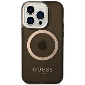 Kryt na mobil Guess Translucent MagSafe na Apple iPhone 14 Pro (GUHMP14LHTCMK) černý