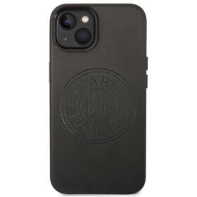 Kryt na mobil Karl Lagerfeld Leather Perforated Logo na Apple iPhone 14 Plus (KLHCP14MFWHK) černý