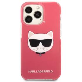 Kryt na mobil Karl Lagerfeld Choupette Head na Apple iPhone 13 Pro (KLHCP13LTPECPI) růžový