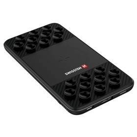 Powerbank Swissten Slim 5000mAh, USB-C, lightning, bezdrátové nabíjení černá