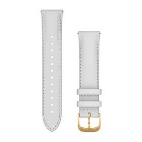 Řemínek Garmin Quick Release Bands (20 mm), bílý, Italian Leather, zlatá přezka (010-12924-28)
