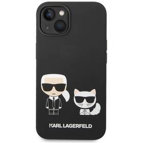 Kryt na mobil Karl Lagerfeld and Choupette Liquid Silicone na Apple iPhone 14 (KLHCP14SSSKCK) černý