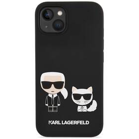 Kryt na mobil Karl Lagerfeld MagSafe Liquid Silicone Karl and Choupette na Apple iPhone 14 Plus (KLHMP14MSSKCK) černý