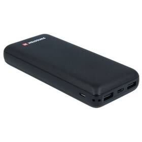 Powerbank Swissten Black Core Slim 20000mAh, USB-C (22013928) černá