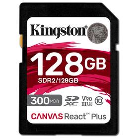 Paměťová karta Kingston Canvas React Plus 128GB SDXC UHS-II (300R/260W) (SDR2/128GB)