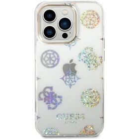 Kryt na mobil Guess Peony Glitter na Apple iPhone 14 Pro (GUHCP14LHTPPTH) bílý