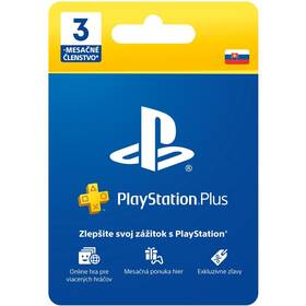 Předplacená karta Sony PLAYSTATION PLUS 3 MĚSÍCE – DÁRKOVÁ KARTA - pouze pro SK PS Store (PS719801054)
