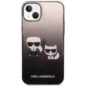 Kryt na mobil Karl Lagerfeld Gradient Karl and Choupette na Apple iPhone 14 Plus (KLHCP14MTGKCK) černý
