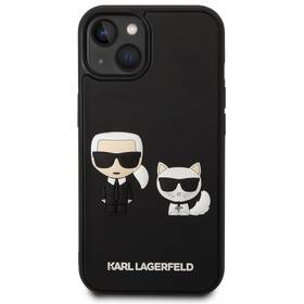 Kryt na mobil Karl Lagerfeld and Choupette 3D na Apple iPhone 14 (KLHCP14S3DRKCK) černý