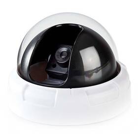 Maketa zabezpečovací kamery Nedis s blikající LED, dome, vnitřní (DUMCD10WT)