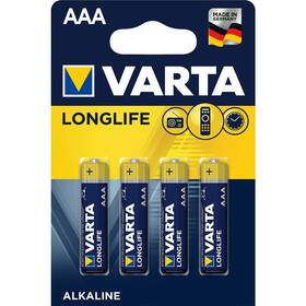 Baterie alkalická Varta Longlife AAA, LR03, blistr 4 ks (4103101414)