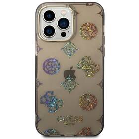 Kryt na mobil Guess Peony Glitter na Apple iPhone 14 Pro Max (GUHCP14XHTPPTK) černý