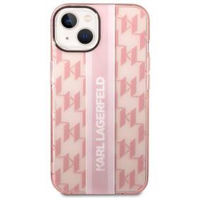 Kryt na mobil Karl Lagerfeld Monogram Vertical Stripe na Apple iPhone 14 Plus (KLHCP14MHKLSPCP) růžový