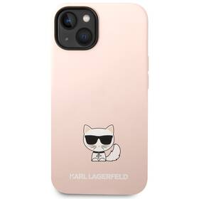 Kryt na mobil Karl Lagerfeld Liquid Silicone Choupette na Apple iPhone 14 (KLHCP14SSLCTPI) růžový