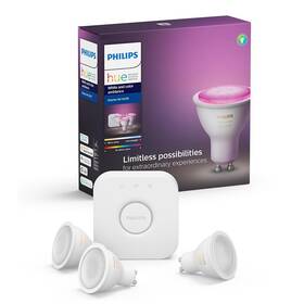 Startovací sada Philips Hue Bluetooth 5,7W, GU10, White and Color Ambiance + Bridge (8719514340107)