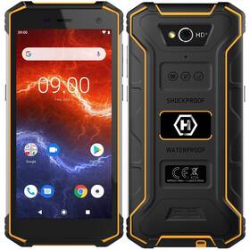 Mobilní telefon myPhone Hammer Energy 2 (TELMYAHENER2LOR) černý/oranžový - zánovní - 12 měsíců záruka