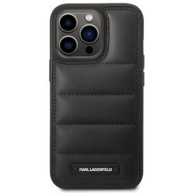 Kryt na mobil Karl Lagerfeld Quilted Puffy Metal Logo na Apple iPhone 14 Pro Max (KLHCP14XPSQAK) černý