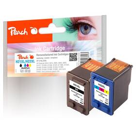 Inkoustová náplň Peach HP PI300-402, No. 21XL/No. 22XL, MultiPack, 2x21 ml CMYK (316356)