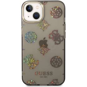 Kryt na mobil Guess Peony Glitter na Apple iPhone 14 (GUHCP14SHTPPTK) černý