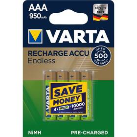 Baterie nabíjecí Varta Endless HR03, AAA, 950mAh, Ni-MH, blistr 4ks (56683101404)