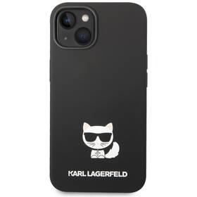 Kryt na mobil Karl Lagerfeld Liquid Silicone Choupette na Apple iPhone 14 Plus (KLHCP14MSLCTBK) černý