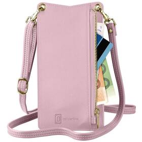 Pouzdro na mobil CellularLine Mini Bag na krk (MINIBAGP) růžové