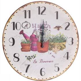 Nástěnné hodiny HOME DECOR LAVANDER šedé/bílé