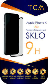 Tvrzené sklo TGM 3D na Apple iPhone X/Xs/11 Pro (TGM3DAPIPXBL) černé