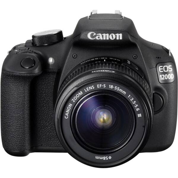 Digitální fotoaparát Canon 1200D černý + 18-55 DC + 8GB černá barva
