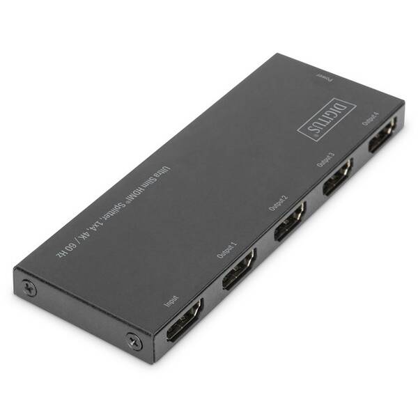 HDMI rozbočovač Digitus Ultra Slim HDMI splitter, 1x4, 4K / 60 Hz 
