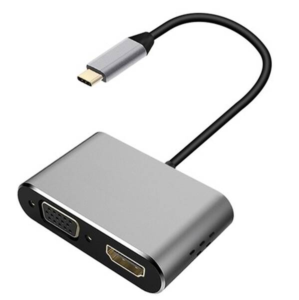 Redukce PLATINET USB-C/HDMI, VGA šedá barva
