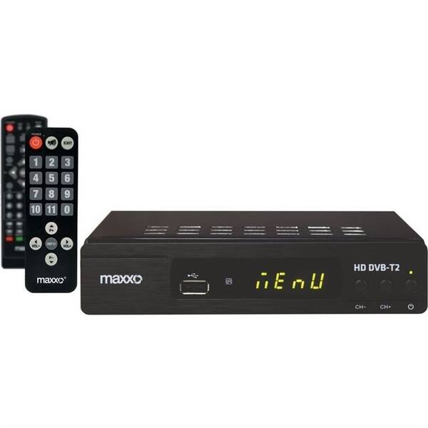 Set-top box Maxxo STB T2 + senior ovladač černá barva
