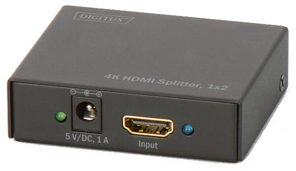 HDMI rozbočovač Digitus 1x2, podpora 4K černá barva
