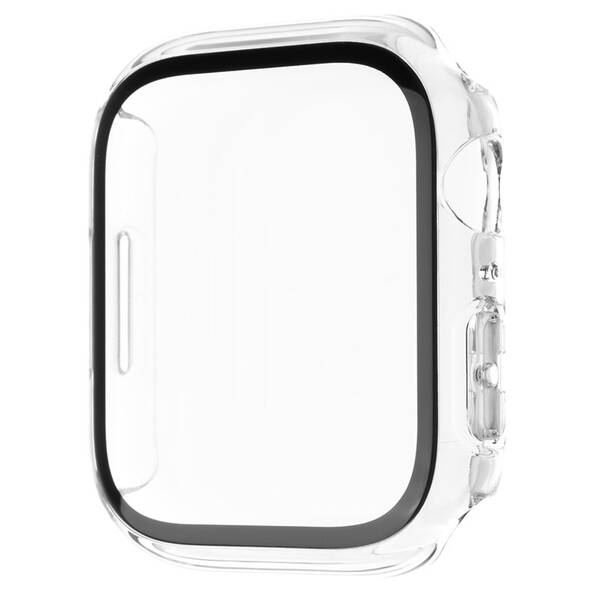 Ochranné pouzdro FIXED Pure s temperovaným sklem na Apple Watch 45mm průhledná
