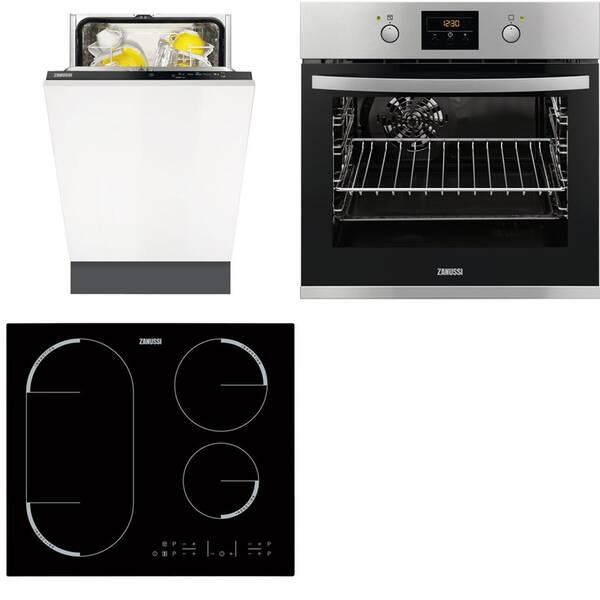 Set výrobků Zanussi ZOB35722XU + ZIL6340CB + ZDV12003FA 
