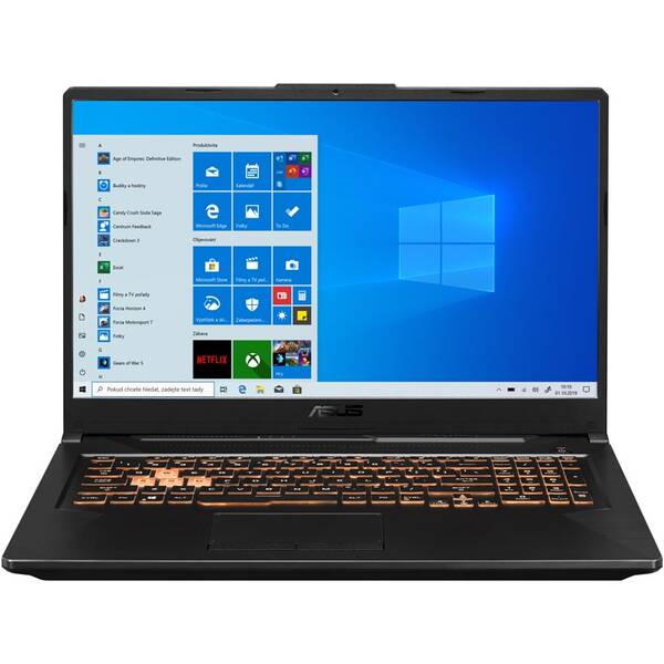 Notebook Asus TUF Gaming A17 FA706II-AU016T černá barva
