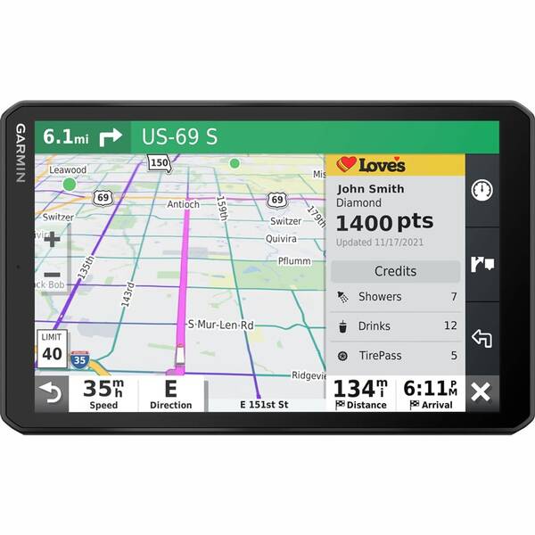 Navigační systém GPS Garmin dēzl LGV810 Live Traffic černá barva

