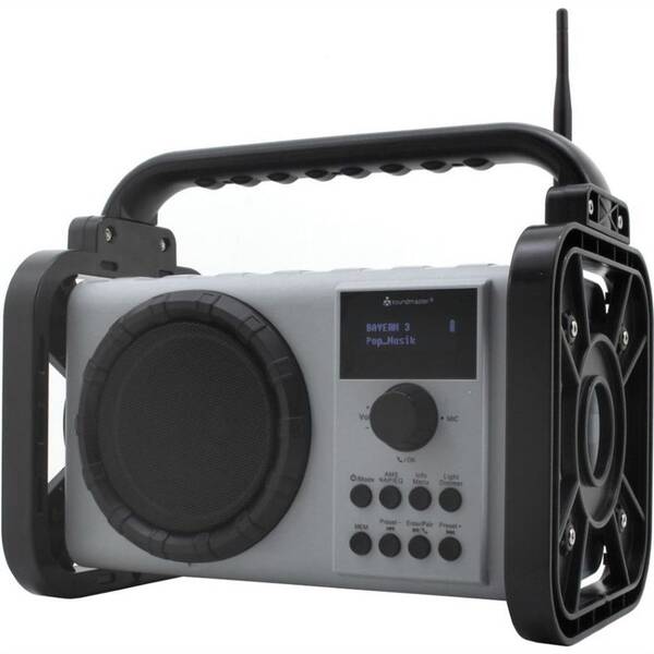 Stavební rádio Soundmaster DAB80SG stříbrná barva
