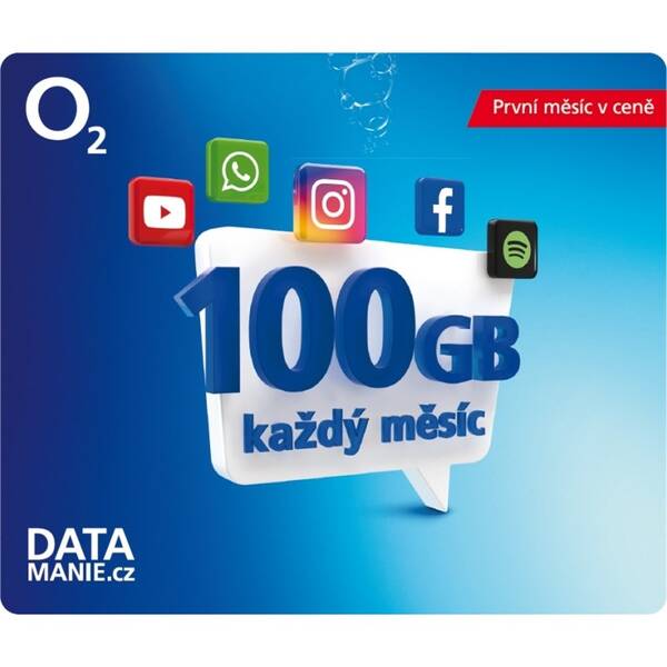SIM karta O2 100 GB 
