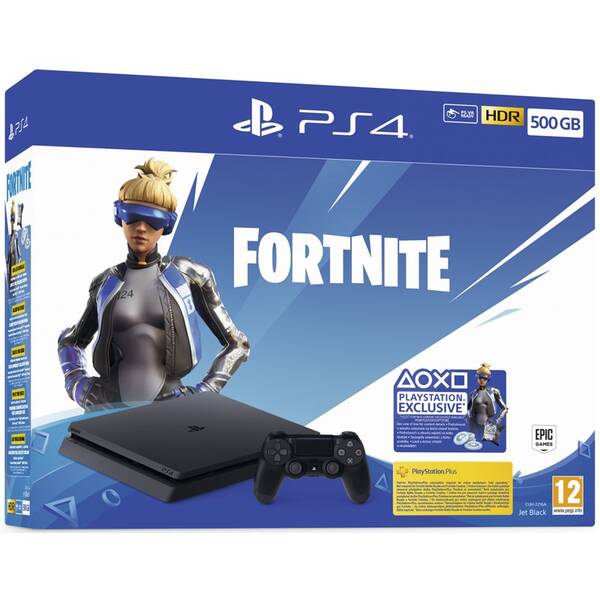 Herní konzole Sony 500 GB + Fortnite balíček 2000 V Bucks černá barva
