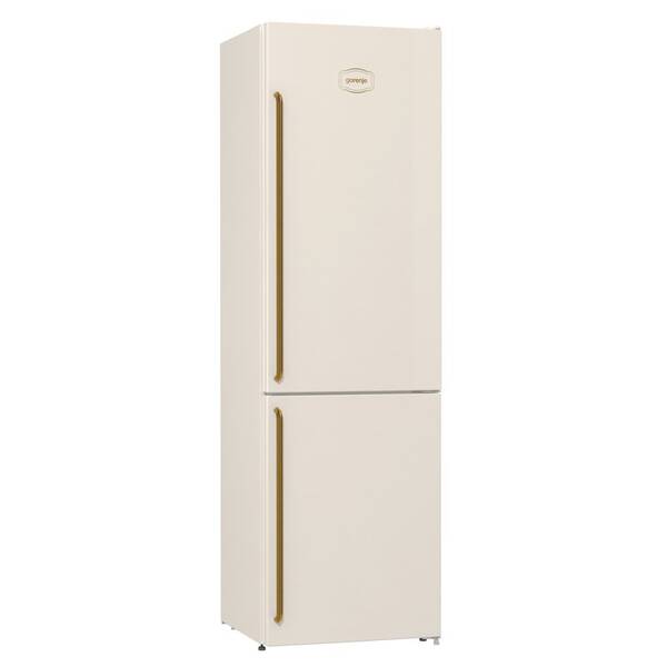 Chladnička s mrazničkou Gorenje NRK6202CLI IonAir béžová barva

