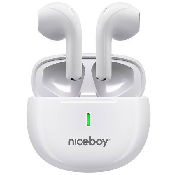 Sluchátka Niceboy HIVE Beans POP bílá barva
